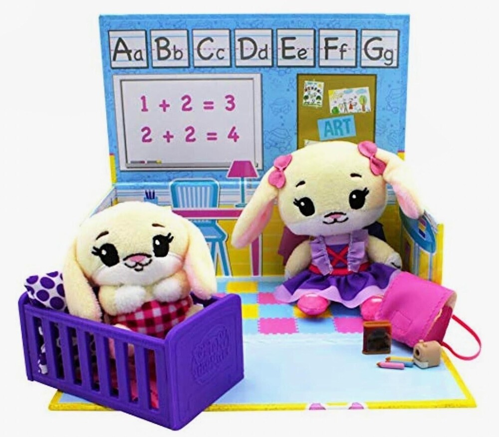 Tiny Tukkins Preschool Playset Bunny & Baby Plush Doll & Crib 11 piece NEW! 2019